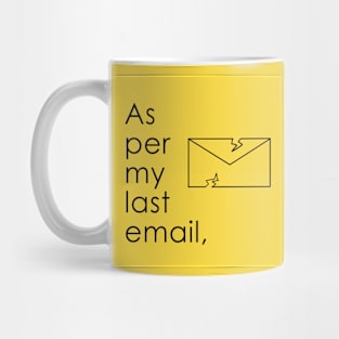 As per my last email Mug